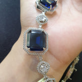 Blue Sapphires Necklace Set